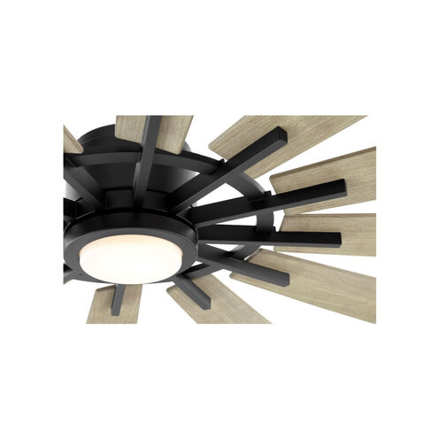 Cirque 72 inch Matte Black with Weathered Gray Blades Patio Fan