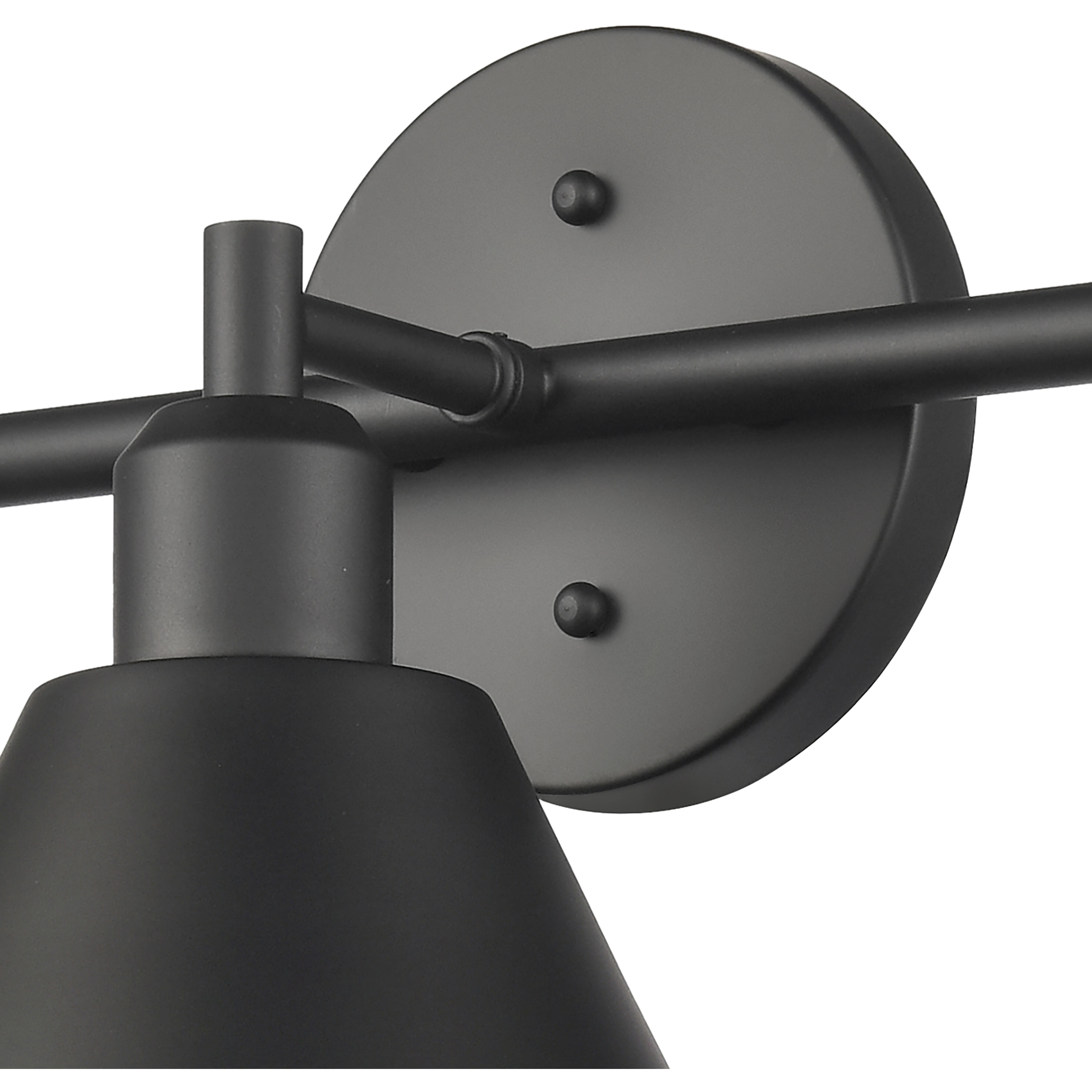 Abbington 3 Light 27.5 inch Matte Black Vanity Light Wall Light