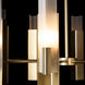 Summit 8 Light 31.2 inch Modern Brass Pendant Ceiling Light in Frosted