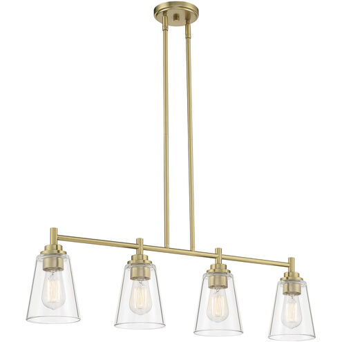 Westin 4 Light 34 inch Brushed Gold Island Light Ceiling Light