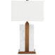 Catriona 27.5 inch 150 watt White Marble/Antique Brass Table Lamp Portable Light