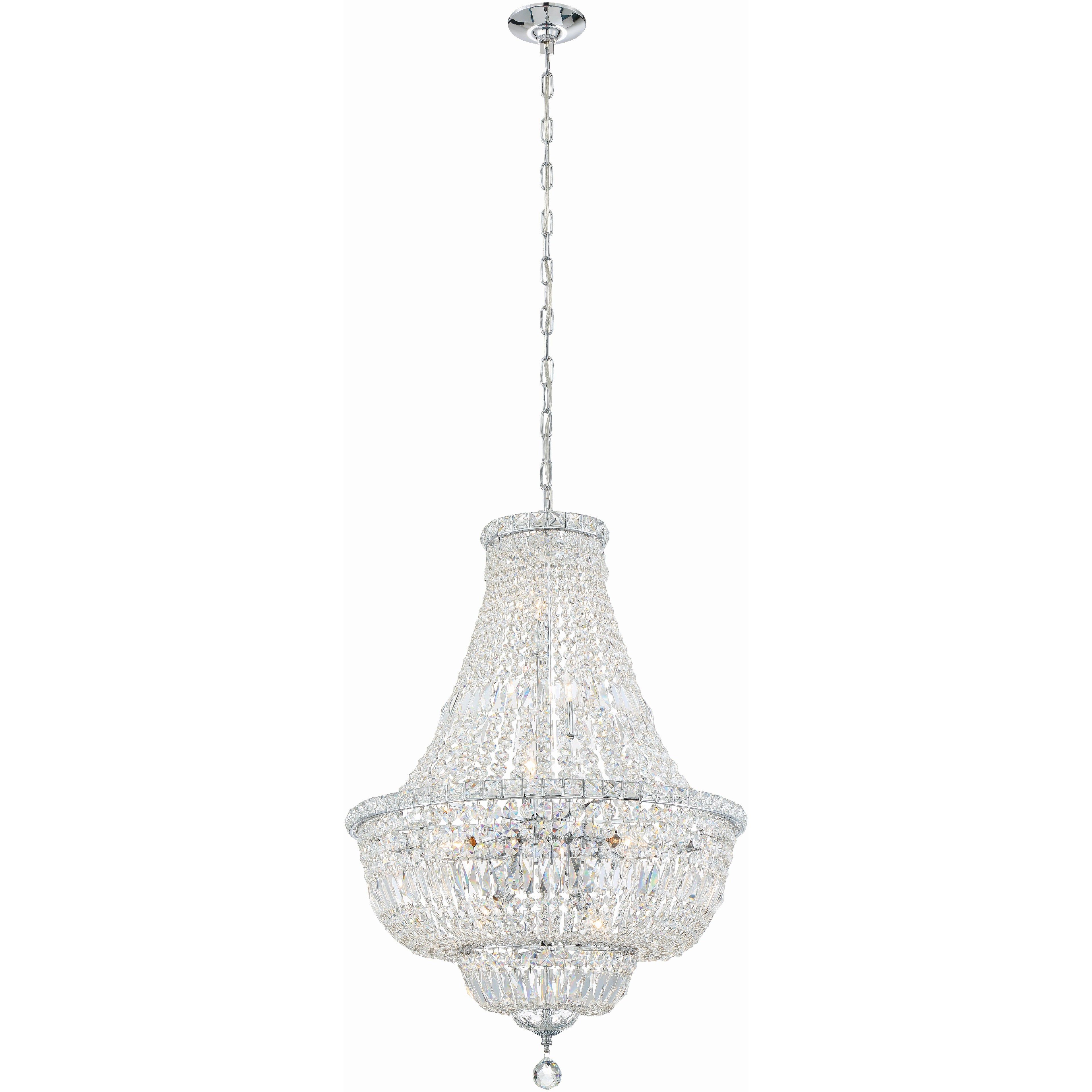 Roslyn 9 Light 22 inch Polished Chrome Chandelier Ceiling Light