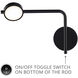 Elbo Reading Light Wall Light in 3000K, Black, dweLED