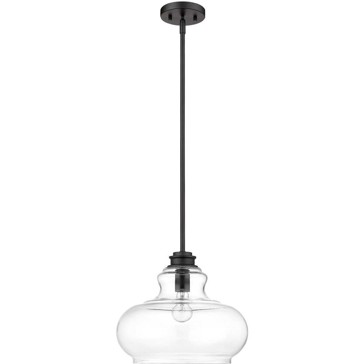 Torrel 1 Light 14 inch Matte Black Pendant Ceiling Light