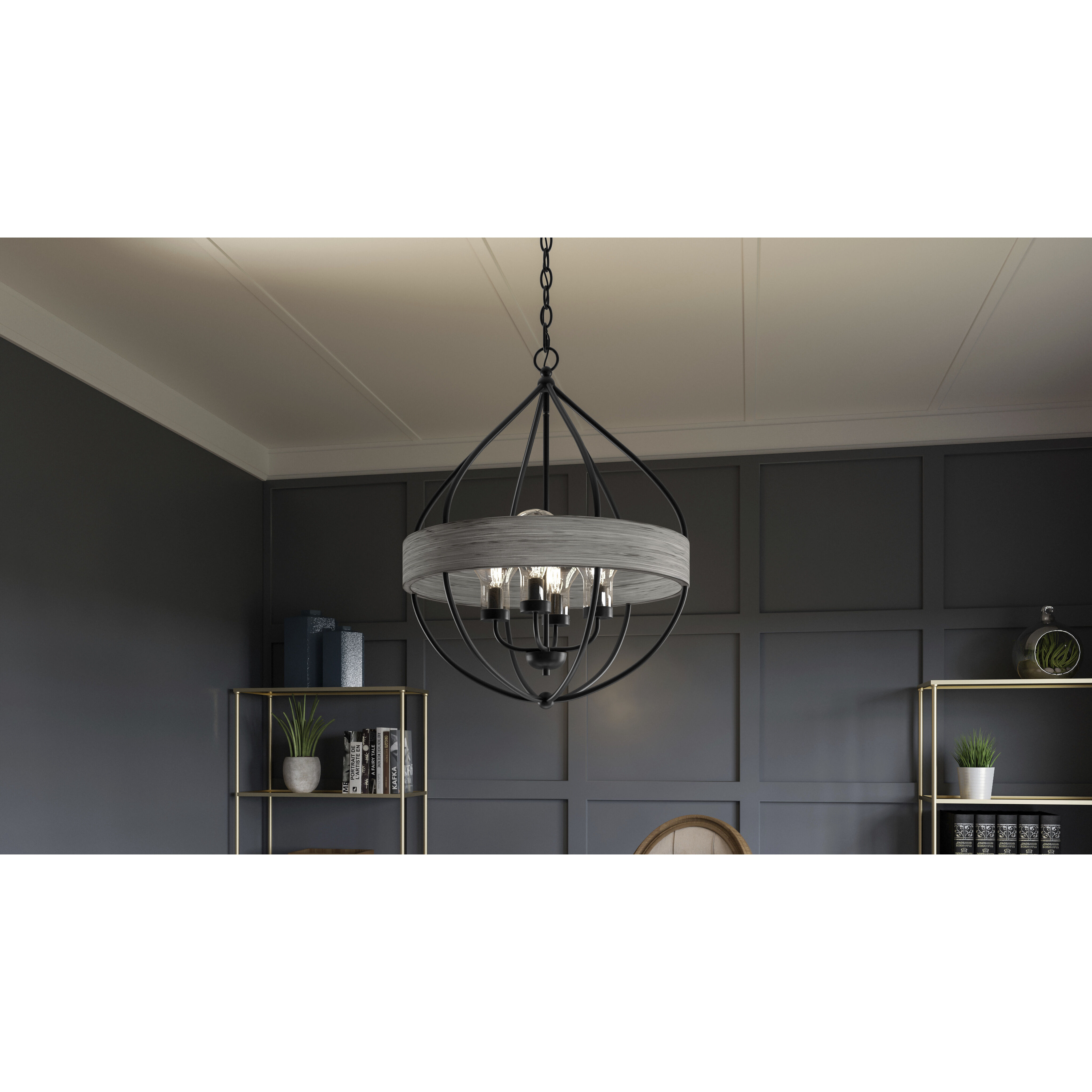 Tansy 4 Light 19.5 inch Matte Black Pendant Ceiling Light