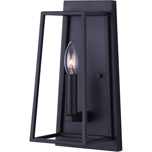 Madison 1 Light 7 inch Brushed Nickel Wall Light in Black
