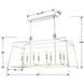 Sylvan 8 Light 42 inch Polished Nickel Linear Chandelier Ceiling Light