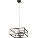 Sambre 4 Light 18.25 inch Multiple Finishes and Graphite Pendant Ceiling Light in Clear Glass