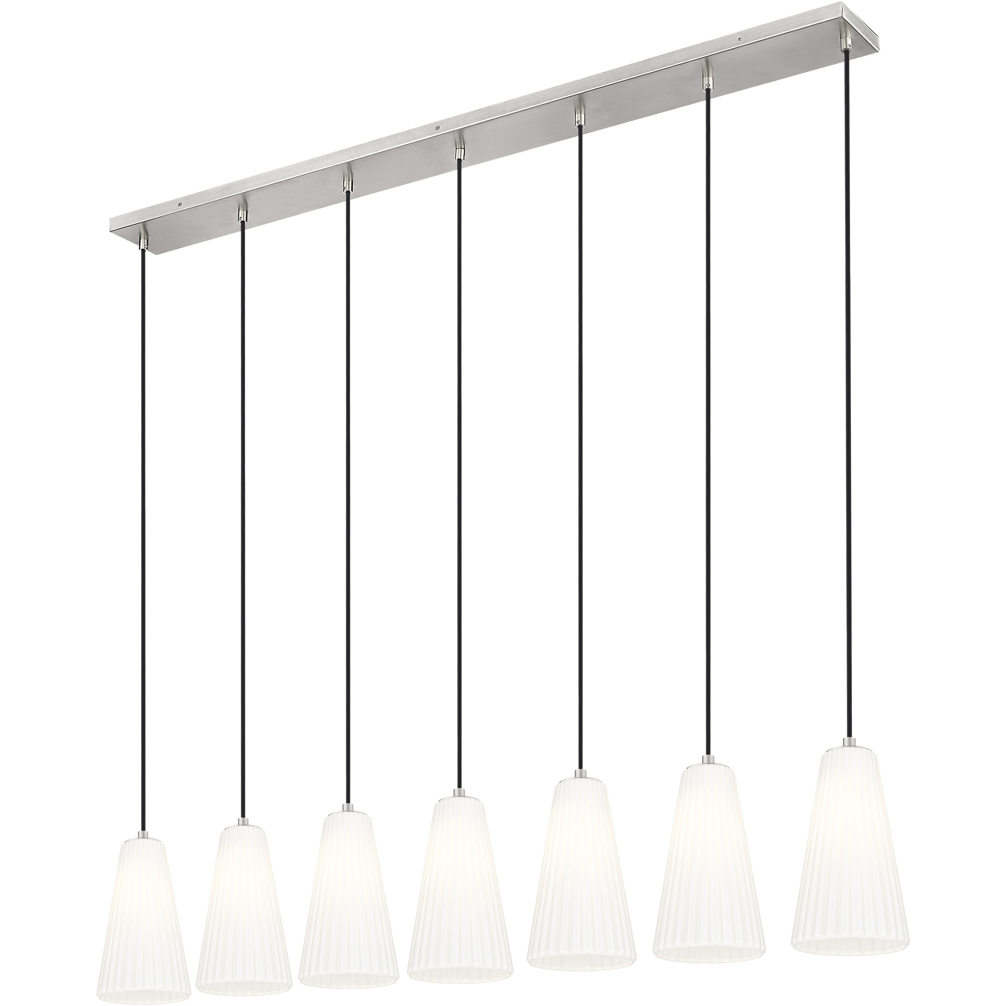 Farrell 7 Light 54 inch Brushed Nickel Linear Chandelier Ceiling Light