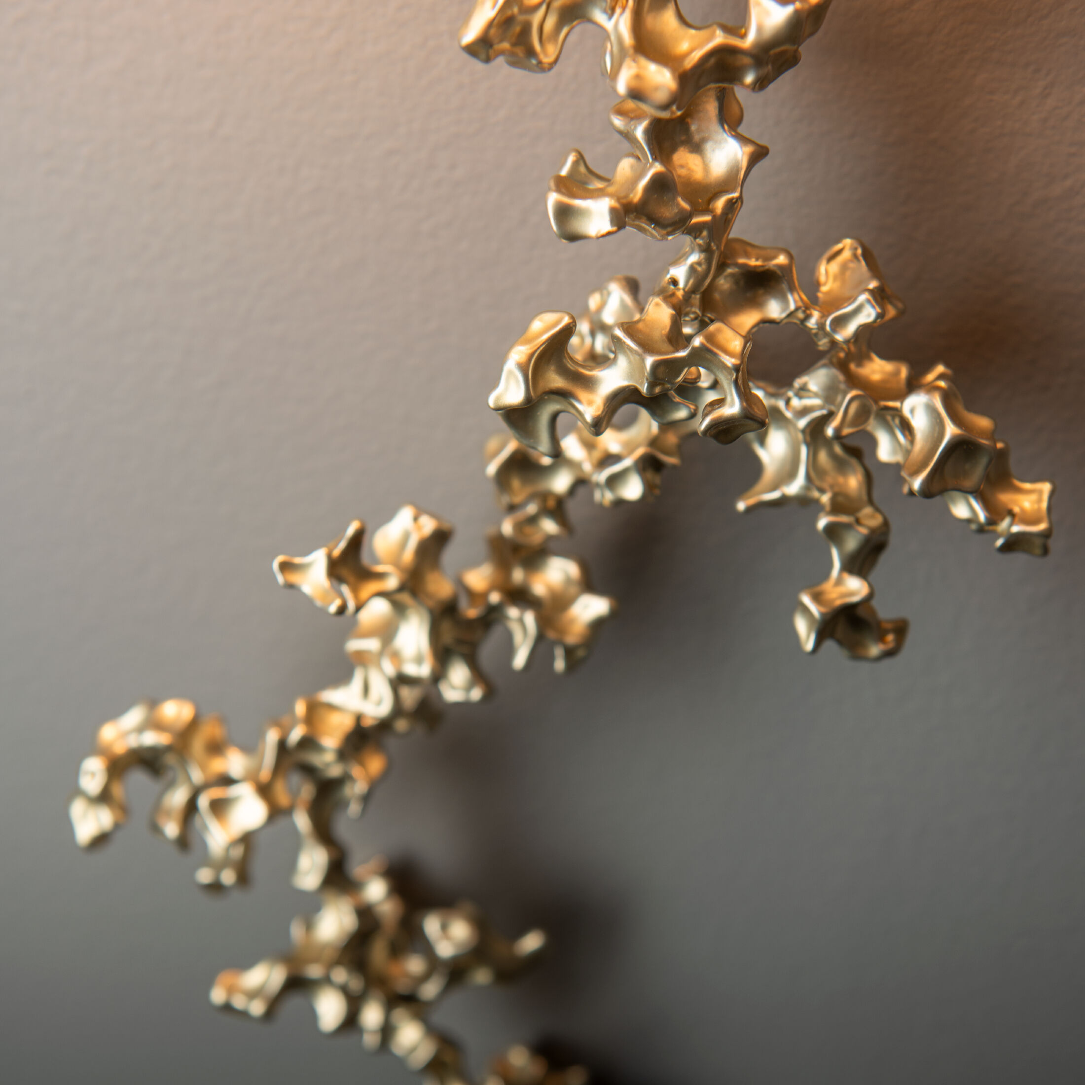 Coral Sconce Wall Light in Modern Brass