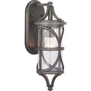 Chay 1 Light 17 inch Antique Pewter Outdoor Wall Lantern, Small, Design Series
