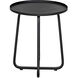 Kimana 24 X 20.5 inch Matte Black Side Table