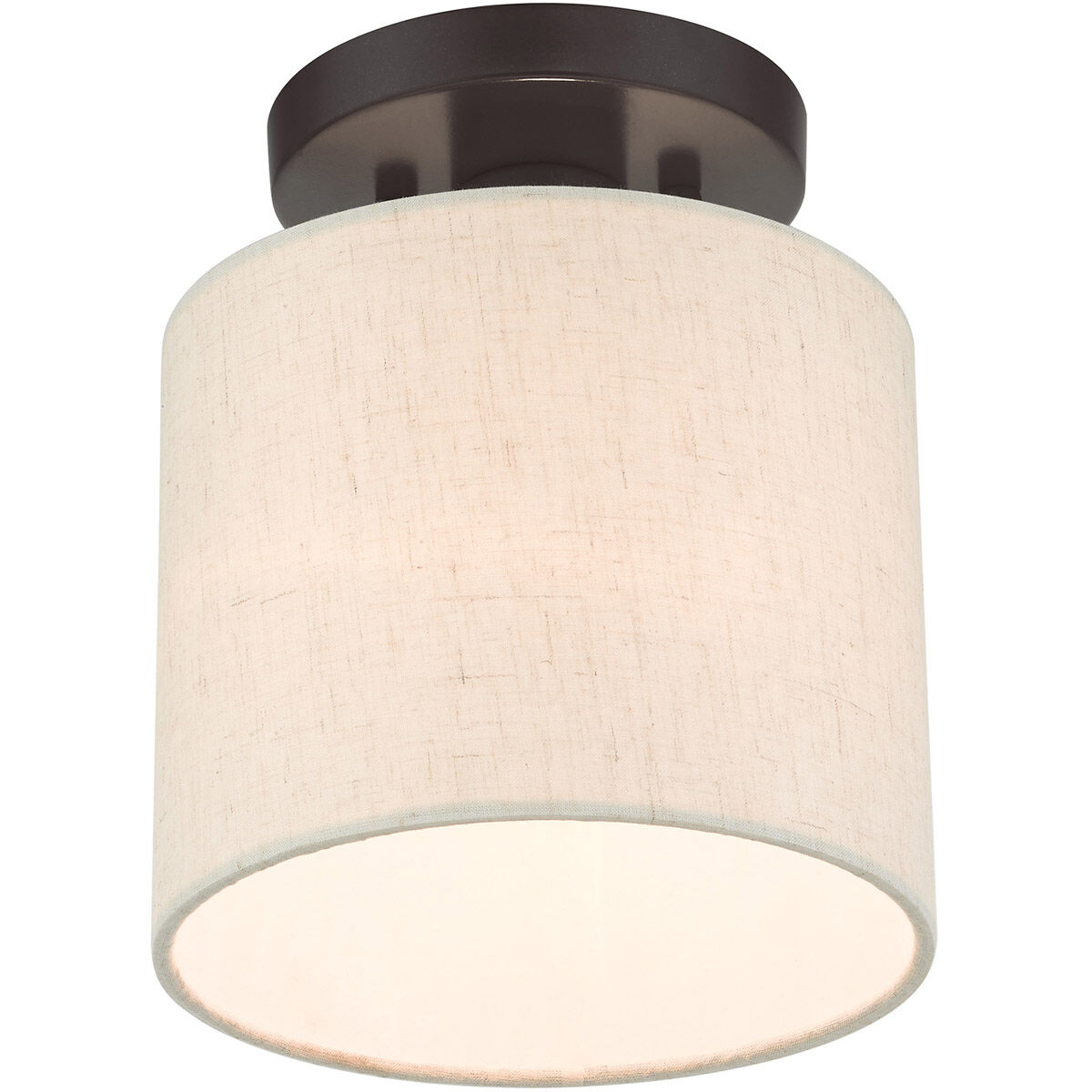 Meadow 1 Light 7 inch English Bronze Semi Flush Ceiling Light