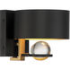 Chambord 1 Light 7 inch Vintage Black with Warm Brass Accents Wall Sconce Wall Light, Lighting One