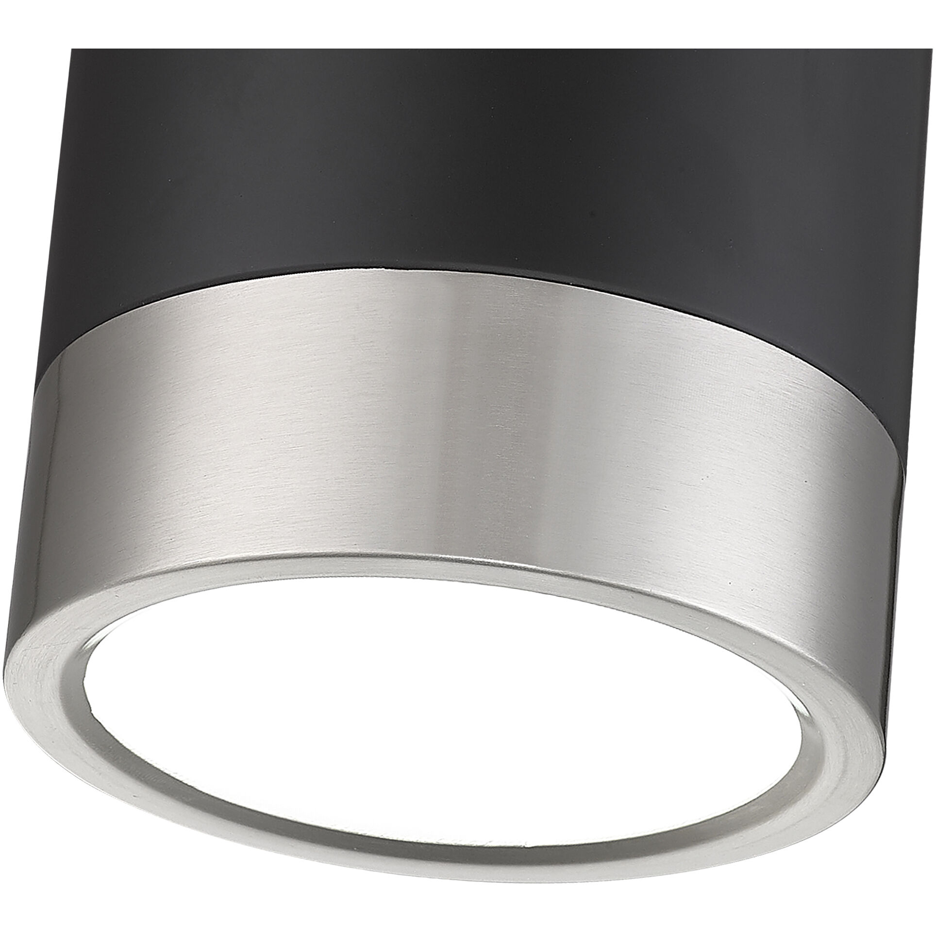 Algar LED 6 inch Matte Black and Brushed Nickel Flush Mount Ceiling Light