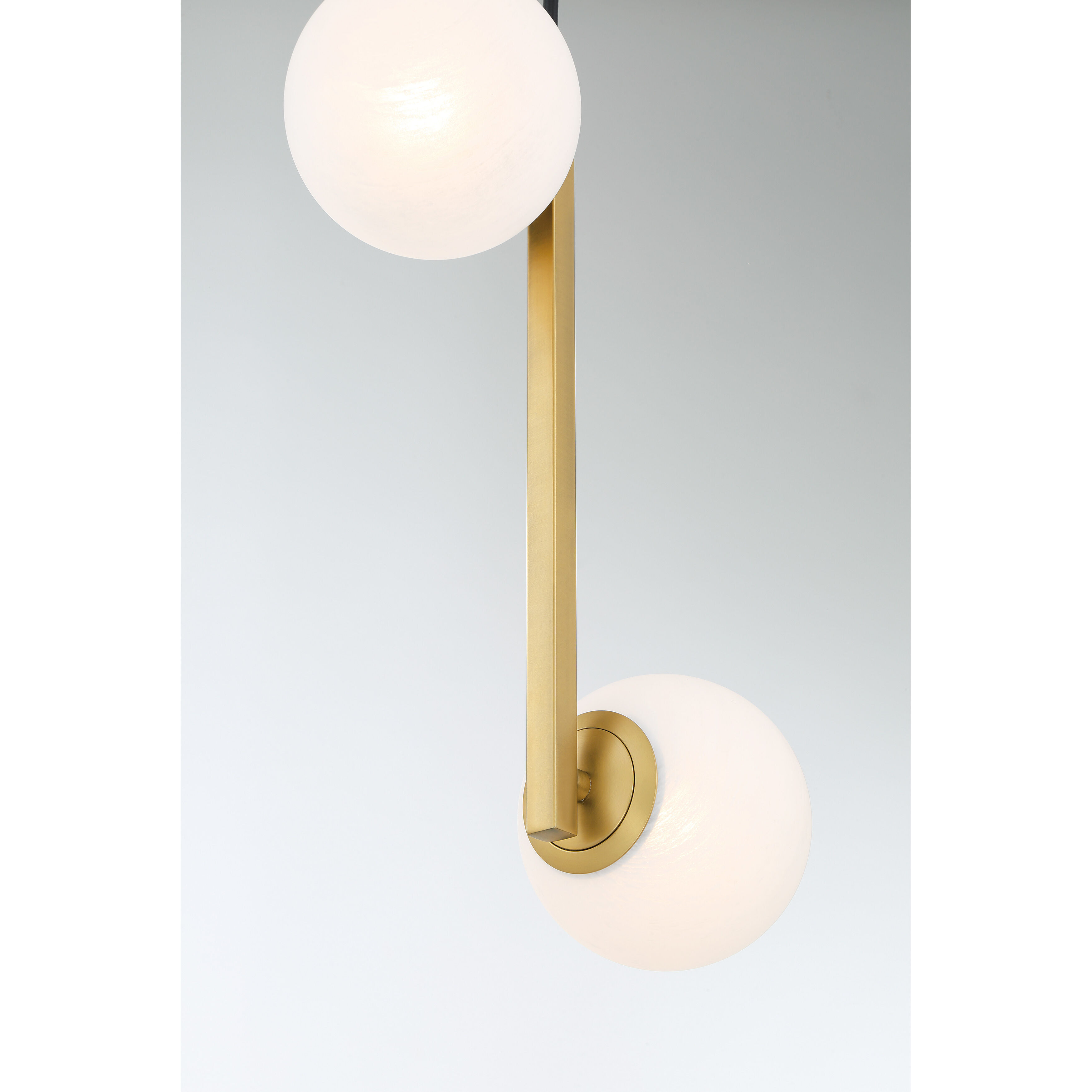 Curven 2 Light 11.25 inch Legacy Brass Pendant Ceiling Light