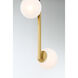 Curven 2 Light 11.25 inch Legacy Brass Pendant Ceiling Light
