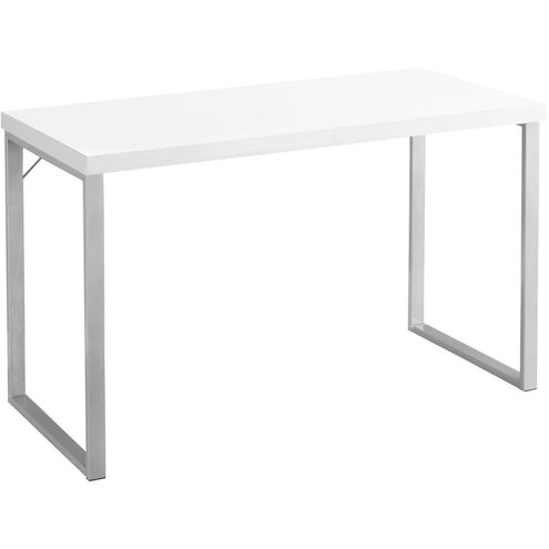 Ramapo 47 X 24 inch White and Silver Computer Desk