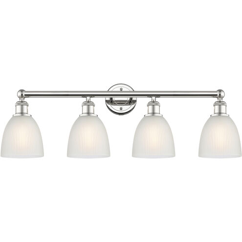 Castile 4 Light 33 inch Polished Nickel Bath Vanity Light Wall Light in White