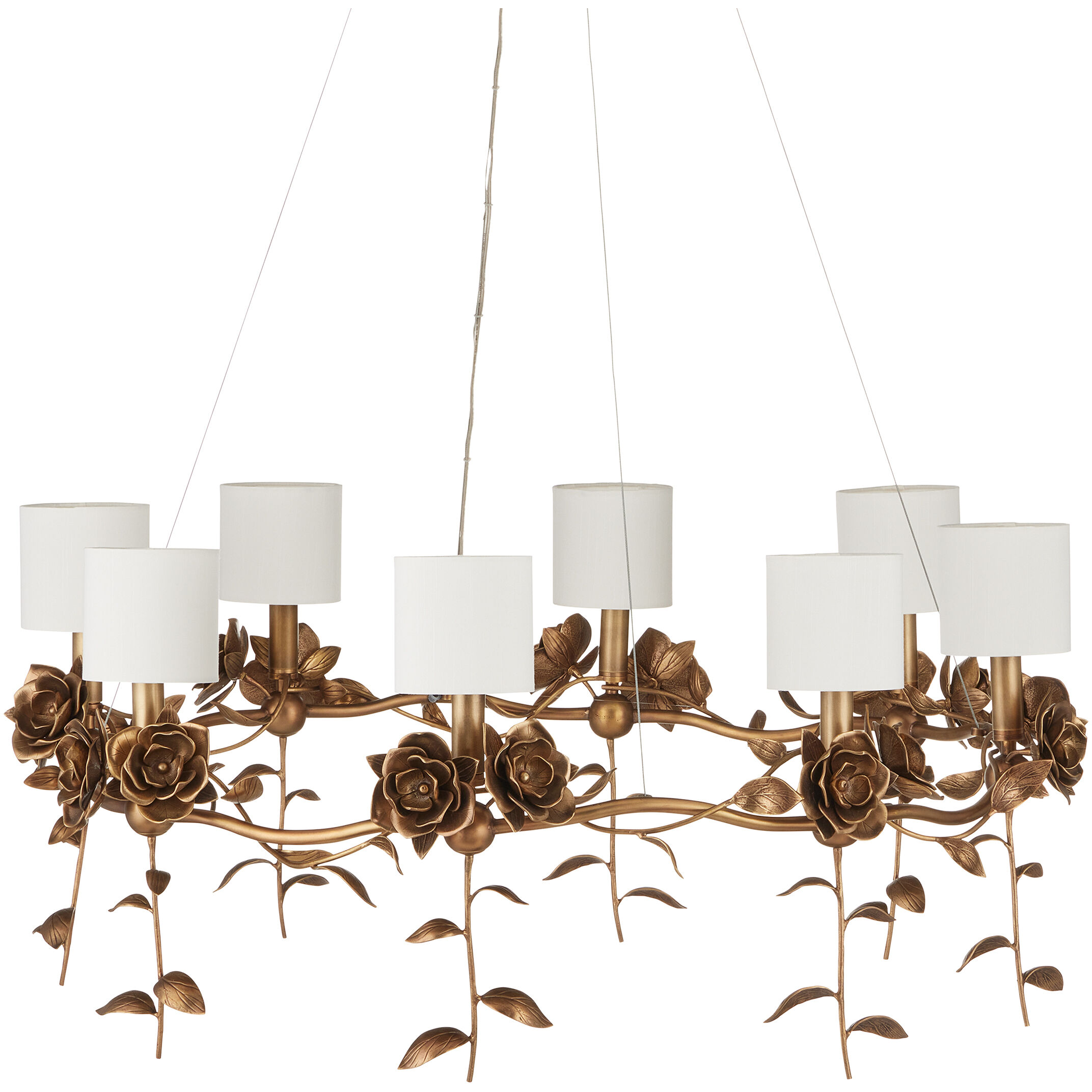 Rosabel 8 Light 35 inch Antique Brass Chandelier Ceiling Light