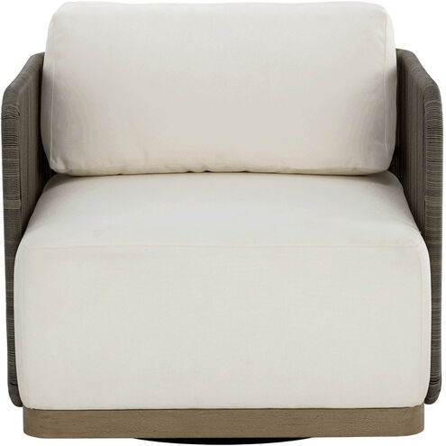 Ravenna Stinson Cream Outdoor Swivel Armchair, Swivel