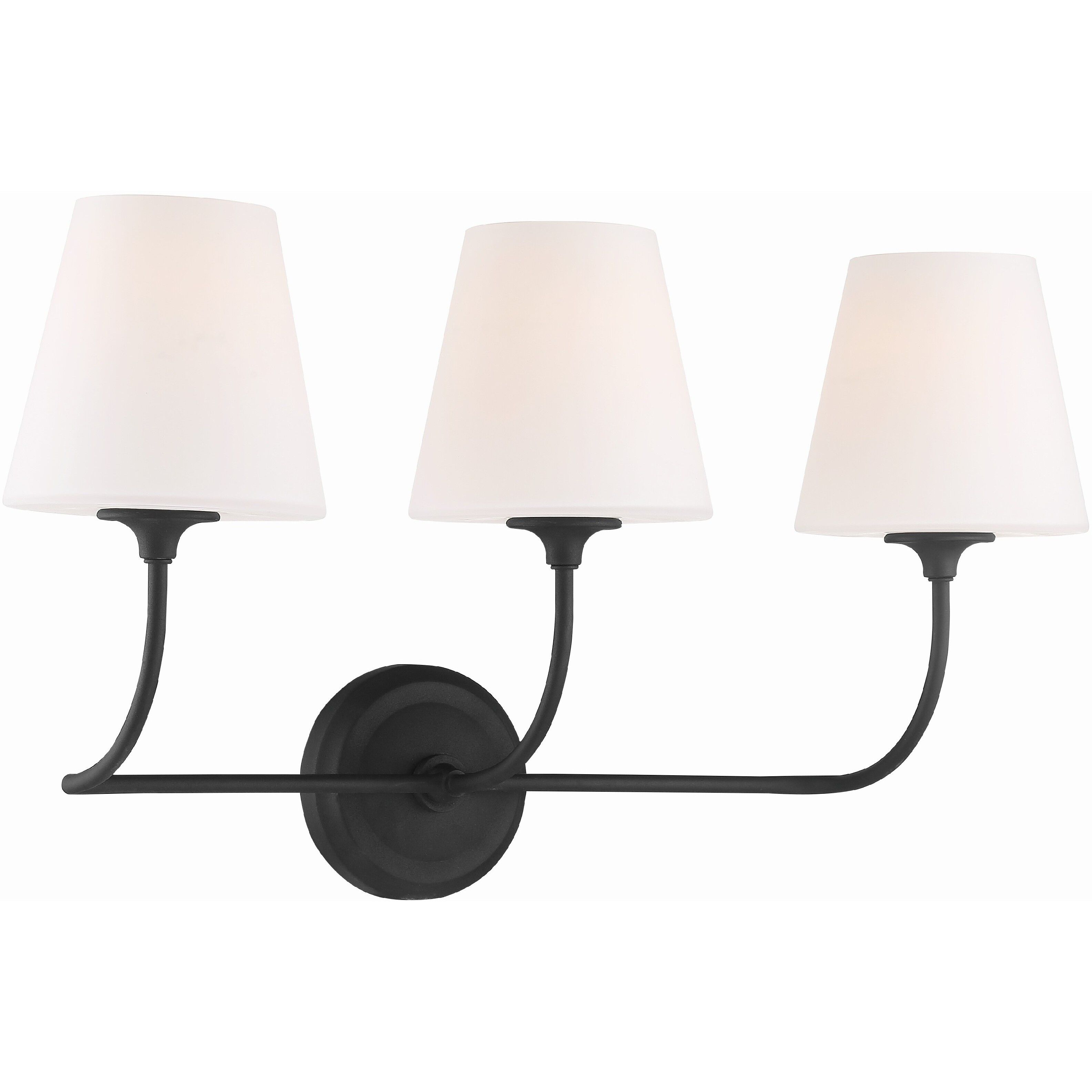 Sylvan Bath Vanity Light Wall Light in Black Forged