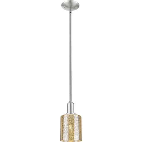 Arcadia Cobbleskill 1 Light 5 inch Brushed Satin Nickel Mini Pendant Ceiling Light in Mercury