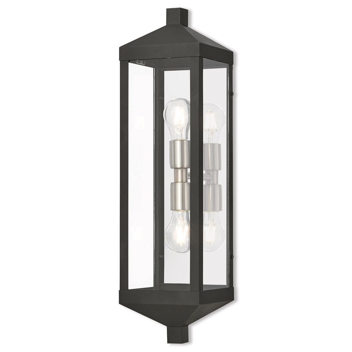 Livex 20583 04 Nyack 2 Light 24 inch Black Outdoor Wall Lantern