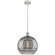 Ballston Rochester 1 Light 12 inch White Polished Chrome Cord Hung Mini Pendant Ceiling Light