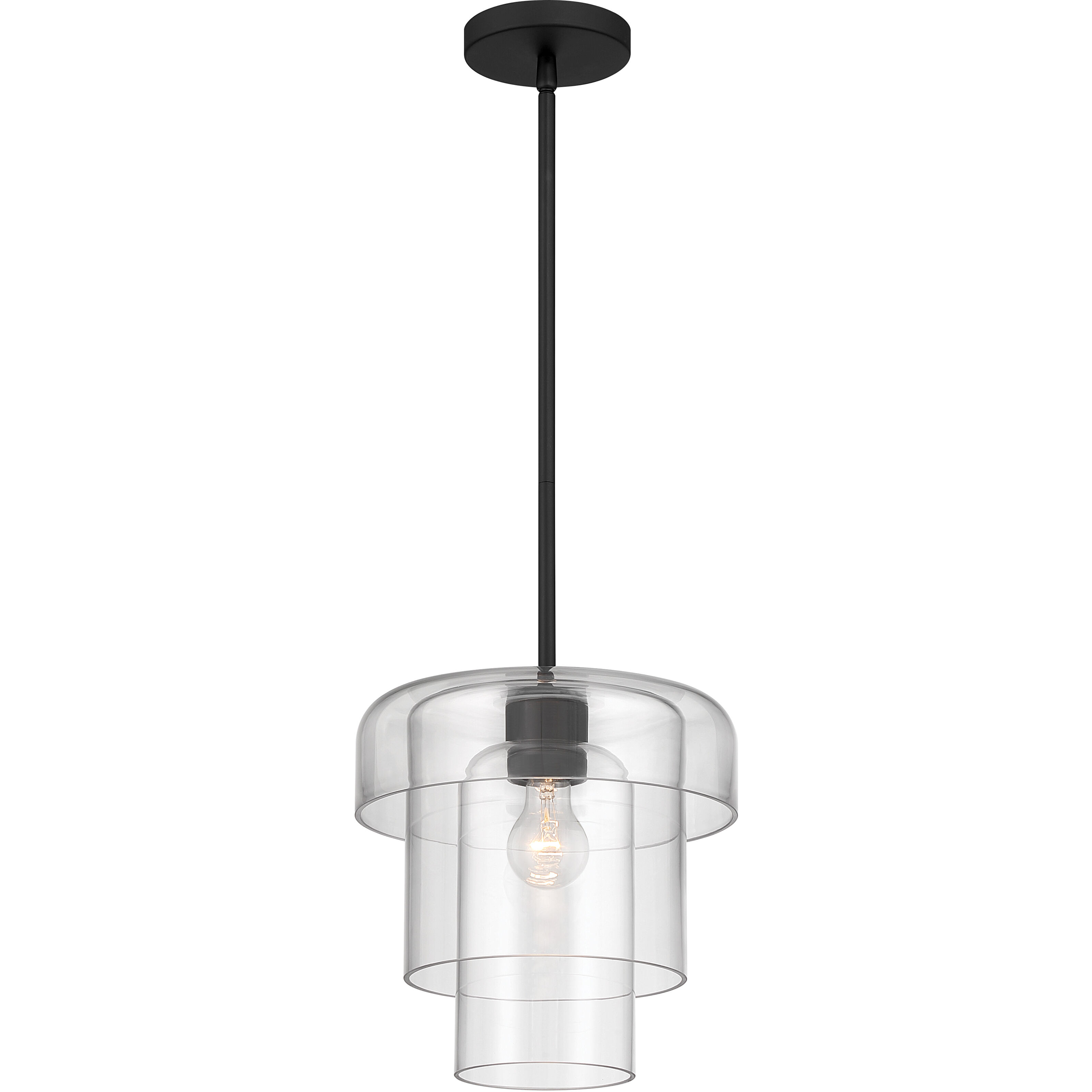Velique 1 Light 11 inch Dark Matte Black Pendant Ceiling Light