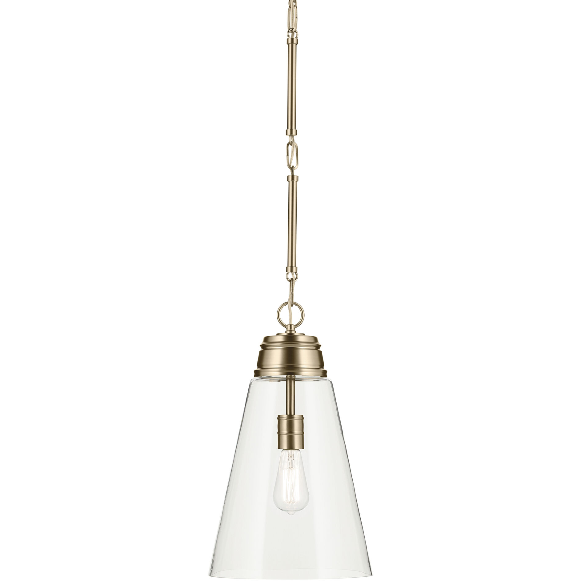 Marsailli 1 Light Champagne Bronze Pendant Ceiling Light, Medium