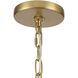 Dunne 6 Light 30 inch Lacquered Brass Chandelier Ceiling Light