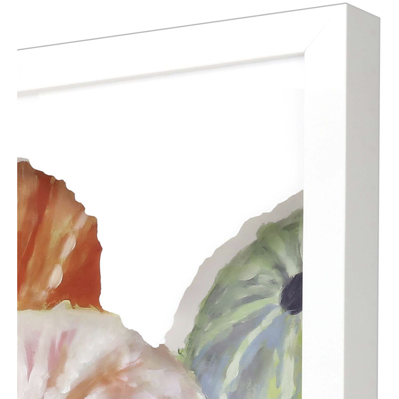 Sea Urchin Blue and Orange and Green and Multi Framed Art, The Studio