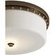 Barnabe LED 18 inch Antique Brass Flush Mount Ceiling Light