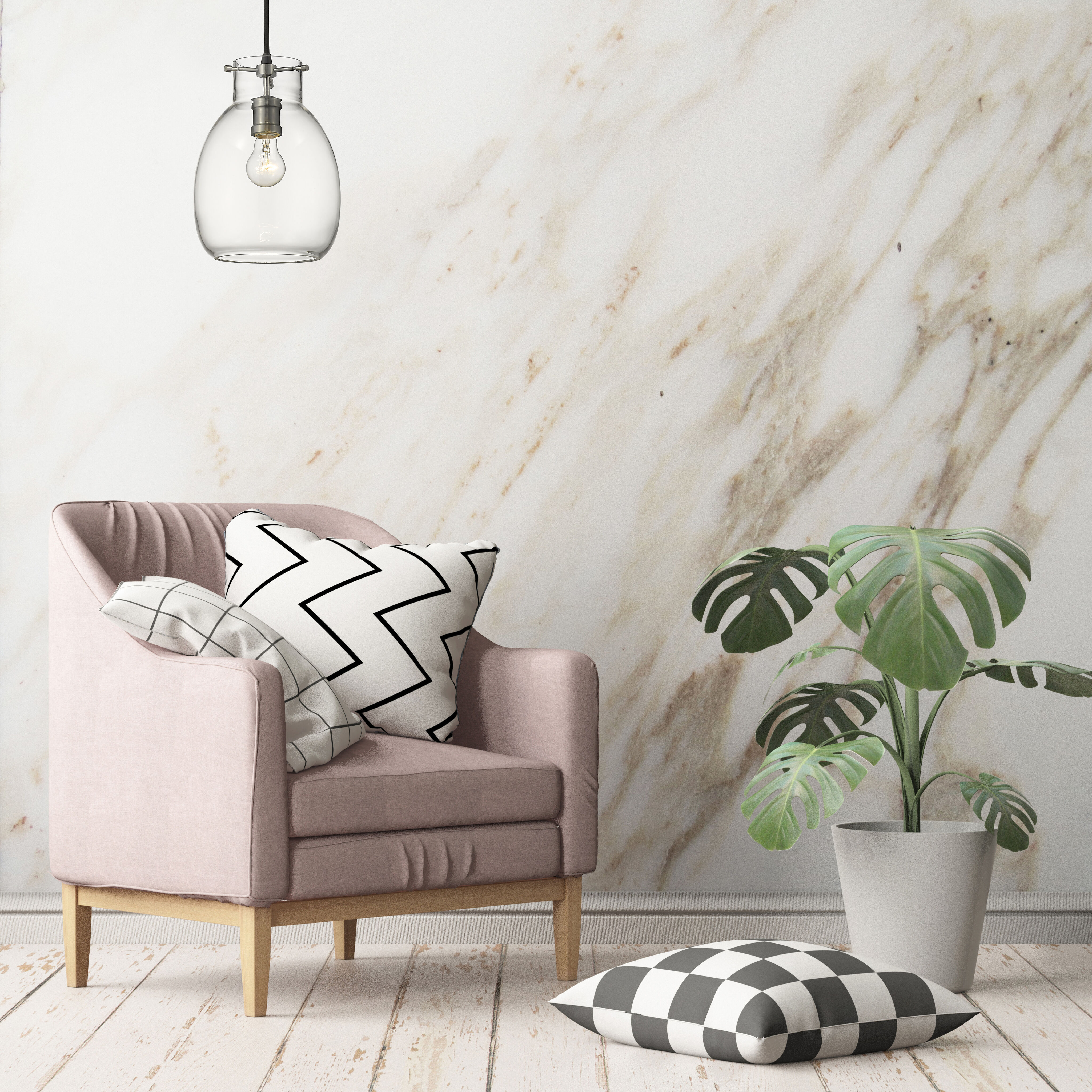 Bella 1 Light 8 inch Matte Black and Brushed Nickel Pendant Ceiling Light