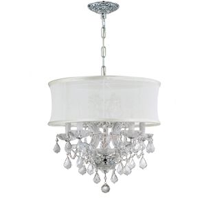 Brentwood 6 Light 20 inch Polished Chrome Chandelier Ceiling Light in Swarovski Spectra, Smooth White
