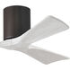 Atlas Irene-3H 42 inch Textured Bronze with Matte White Blades Ceiling Fan, Flush Mounted
