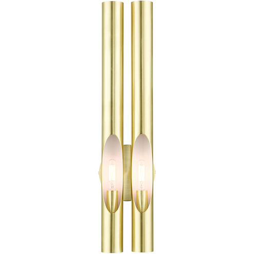 Acra 2 Light 5 inch Satin Brass ADA ADA Double Sconce Wall Light