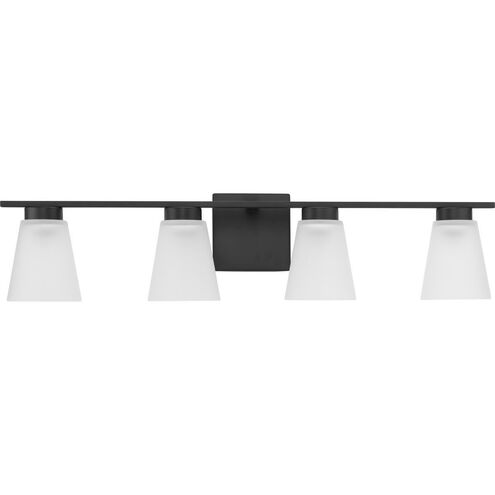 Tanner 4 Light 31.12 inch Matte Black Vanity Light Wall Light