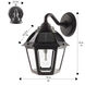 Polaris LED 12 inch Black Outdoor Wall Sconce