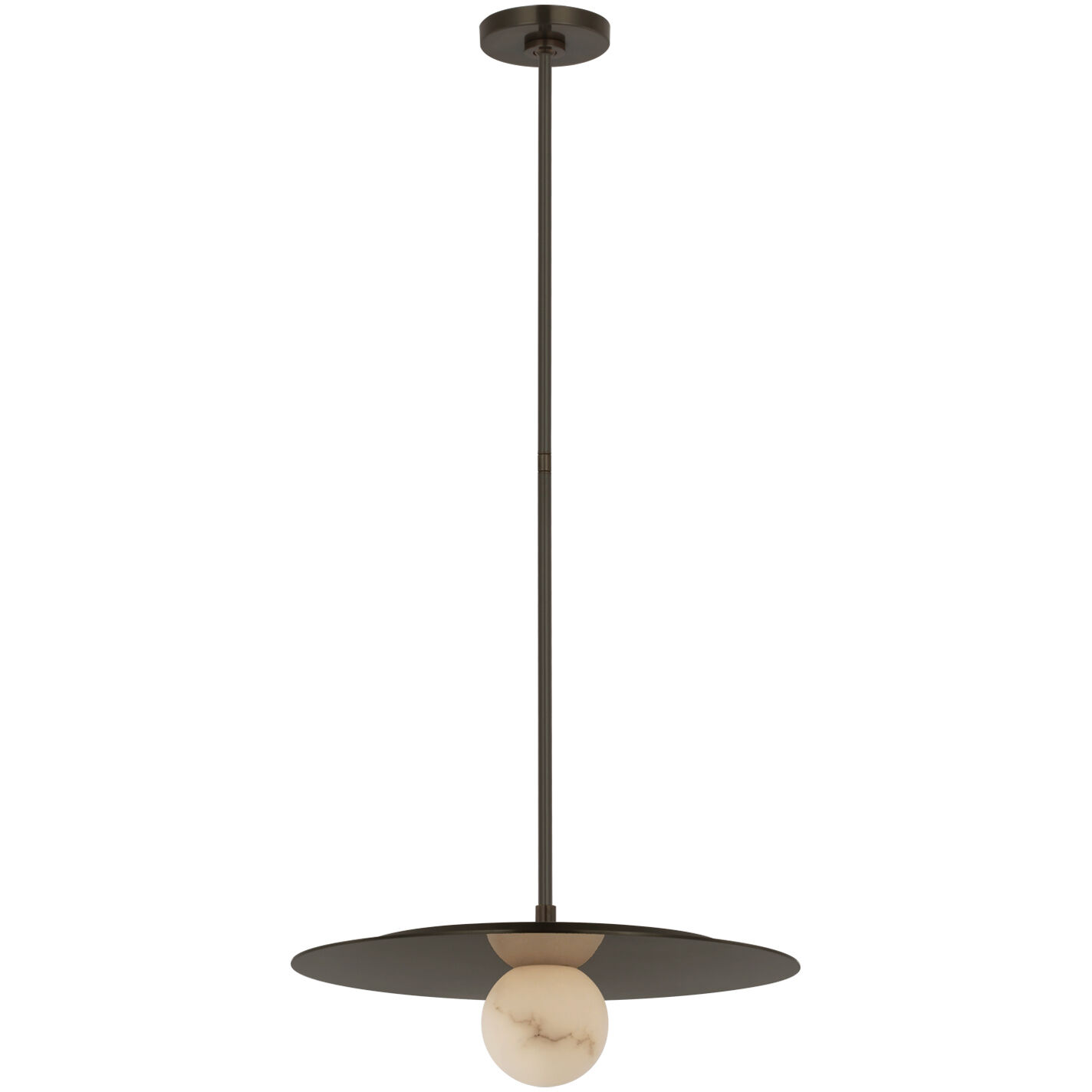 Kelly Wearstler Pertica LED 18 inch Mirrored Bronze Disc Pendant Ceiling Light