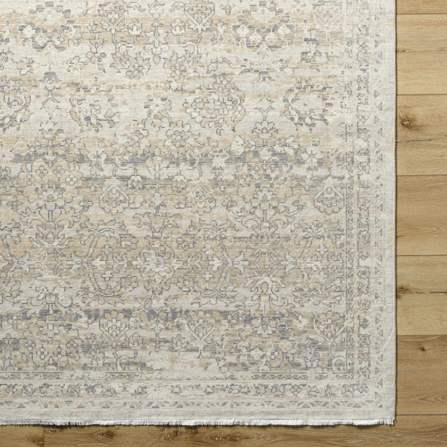 Once Upon a Time 106.3 X 77.17 inch Light Gray / Gray / Ivory / Tan / Light Brown Machine Woven Rug in 6.5 x 9