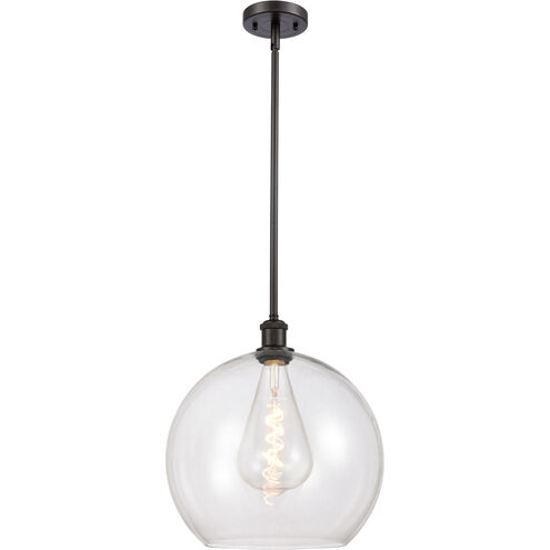 Ballston Athens 1 Light 14 inch Oil Rubbed Bronze Pendant Ceiling Light in Clear Glass