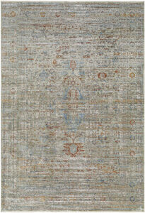 Isfahan 94 X 31 inch Olive Rug, Runner