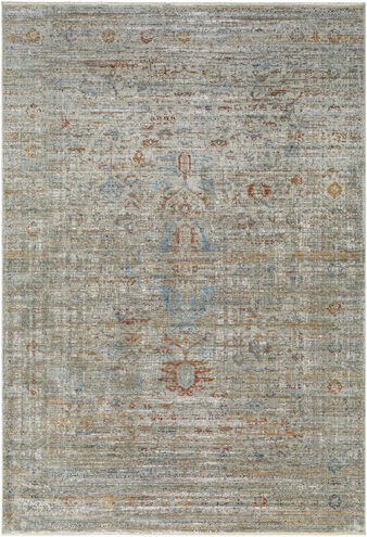 Isfahan 94 X 31 inch Olive Rug, Runner