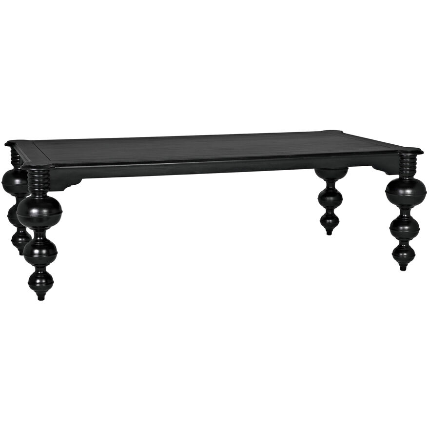 Claudio 99 X 54 inch Hand Rubbed Black Dining Table