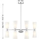 Contemporary 8 Light 32 inch Chrome Chandelier Ceiling Light