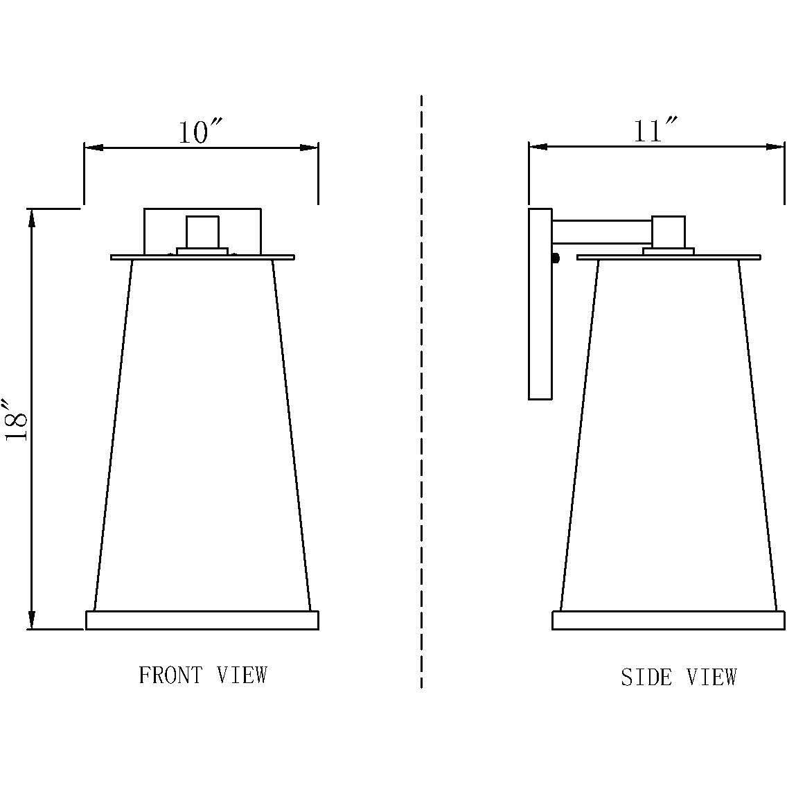 Bar Harbor 1 Light 18 inch Sand Black Outdoor Wall Light