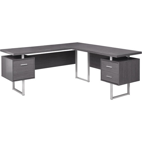 Ramapo 71 X 71 inch Grey and Silver Computer Desk