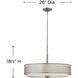 Jules LED 26 inch Brushed Nickel Chandelier Ceiling Light, Semi-Flush Mount
